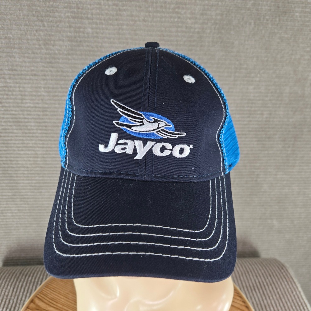 Jayco Mens OSFM Navy Blue Mesh Back Trucker Hat
